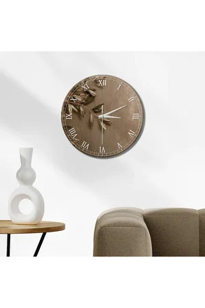ZEYTİN DALI Temalı Dekoratif Duvar Saati – 33 cm UV Baskılı MDF Duvar Saati