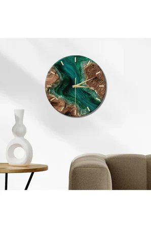 Dekoratif Duvar Saati – 33 cm UV Baskılı MDF Duvar Saati