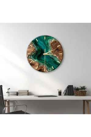 Dekoratif Duvar Saati – 33 cm UV Baskılı MDF Duvar Saati