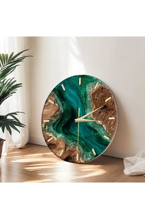 Dekoratif Duvar Saati – 33 cm UV Baskılı MDF Duvar Saati