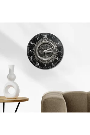 HAYAT AĞACI Temalı Dekoratif Duvar Saati – 33 cm UV Baskılı MDF Duvar Saati