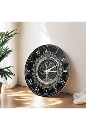 HAYAT AĞACI Temalı Dekoratif Duvar Saati – 33 cm UV Baskılı MDF Duvar Saati