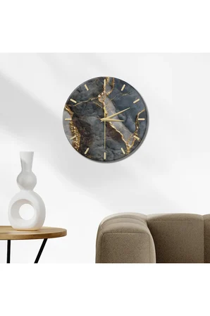 Dekoratif Duvar Saati – 33 cm UV Baskılı MDF Duvar Saati