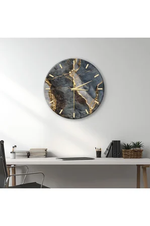 Dekoratif Duvar Saati – 33 cm UV Baskılı MDF Duvar Saati
