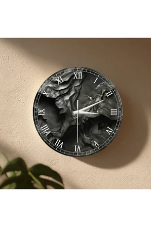 Dekoratif Duvar Saati – 33 cm UV Baskılı MDF Duvar Saati
