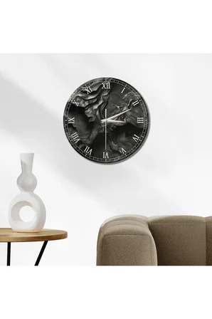 Dekoratif Duvar Saati – 33 cm UV Baskılı MDF Duvar Saati