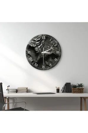 Dekoratif Duvar Saati – 33 cm UV Baskılı MDF Duvar Saati