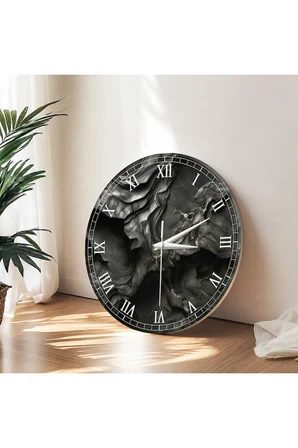 Dekoratif Duvar Saati – 33 cm UV Baskılı MDF Duvar Saati