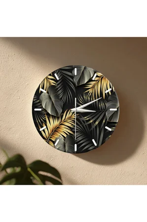 Dekoratif Duvar Saati – 33 cm UV Baskılı MDF Duvar Saati