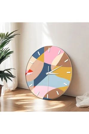 Dekoratif Duvar Saati – 33 cm UV Baskılı MDF Duvar Saati