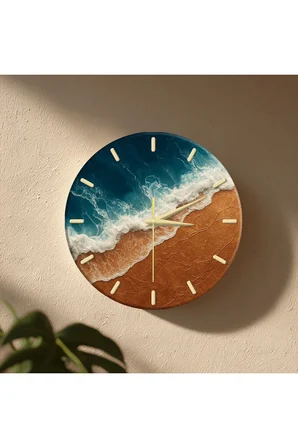 Dekoratif Duvar Saati – 33 cm UV Baskılı MDF Duvar Saati