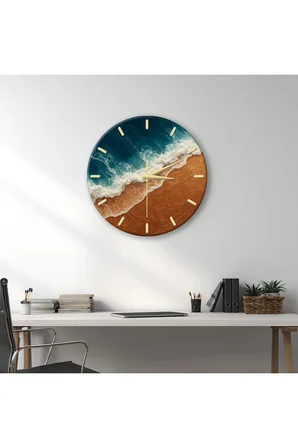 Dekoratif Duvar Saati – 33 cm UV Baskılı MDF Duvar Saati