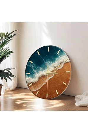 Dekoratif Duvar Saati – 33 cm UV Baskılı MDF Duvar Saati