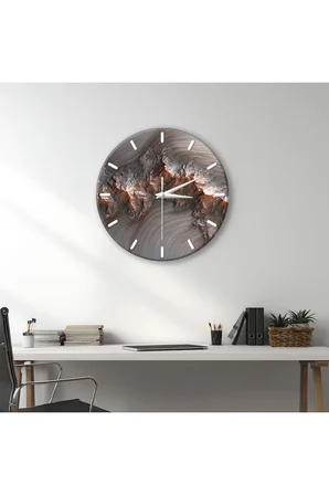Dekoratif Duvar Saati – 33 cm UV Baskılı MDF Duvar Saati