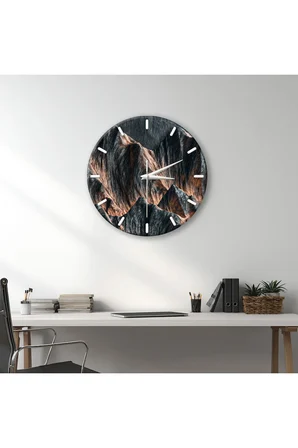 Dekoratif Duvar Saati – 33 cm UV Baskılı MDF Duvar Saati
