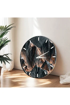 Dekoratif Duvar Saati – 33 cm UV Baskılı MDF Duvar Saati