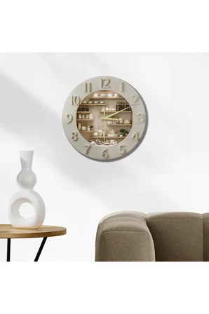 Dekoratif Duvar Saati – 33 cm UV Baskılı MDF Duvar Saati