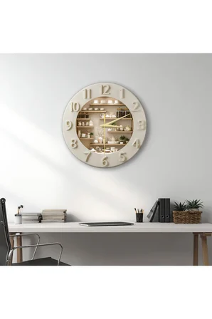 Dekoratif Duvar Saati – 33 cm UV Baskılı MDF Duvar Saati