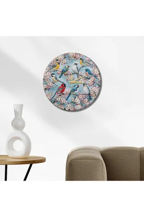 Dekoratif Duvar Saati – 33 cm UV Baskılı MDF Duvar Saati