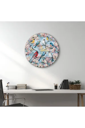 Dekoratif Duvar Saati – 33 cm UV Baskılı MDF Duvar Saati