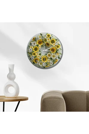 Dekoratif Duvar Saati – 33 cm UV Baskılı MDF Duvar Saati