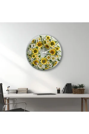 Dekoratif Duvar Saati – 33 cm UV Baskılı MDF Duvar Saati