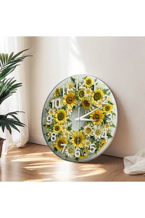Dekoratif Duvar Saati – 33 cm UV Baskılı MDF Duvar Saati