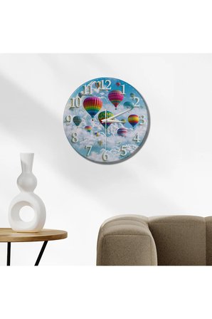 Dekoratif Duvar Saati – 33 cm UV Baskılı MDF Duvar Saati