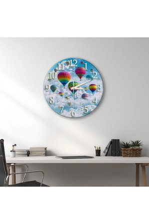 Dekoratif Duvar Saati – 33 cm UV Baskılı MDF Duvar Saati