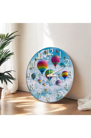 Dekoratif Duvar Saati – 33 cm UV Baskılı MDF Duvar Saati
