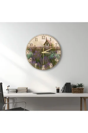 Dekoratif Duvar Saati – 33 cm UV Baskılı MDF Duvar Saati