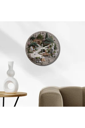 Dekoratif Duvar Saati – 33 cm UV Baskılı MDF Duvar Saati