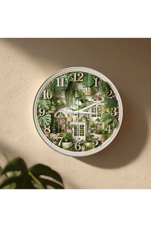 Dekoratif Duvar Saati – 33 cm UV Baskılı MDF Duvar Saati