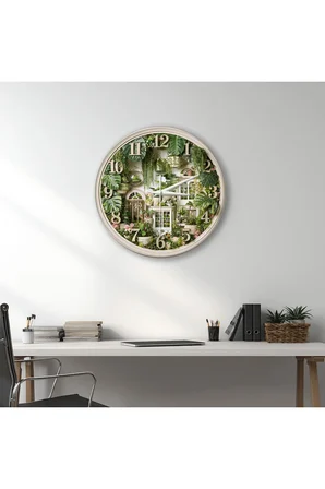 Dekoratif Duvar Saati – 33 cm UV Baskılı MDF Duvar Saati