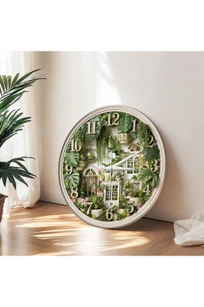 Dekoratif Duvar Saati – 33 cm UV Baskılı MDF Duvar Saati