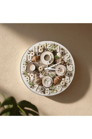 Dekoratif Duvar Saati – 33 cm UV Baskılı MDF Duvar Saati