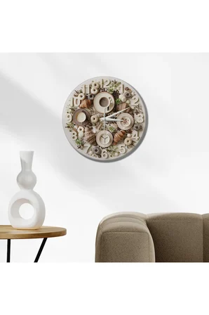 Dekoratif Duvar Saati – 33 cm UV Baskılı MDF Duvar Saati