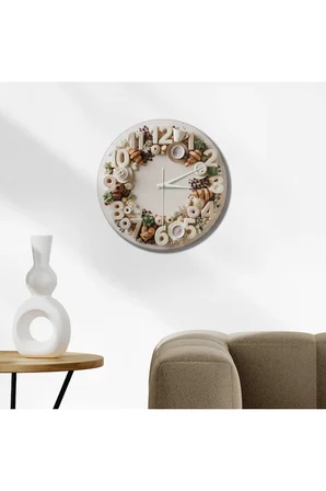 Dekoratif Duvar Saati – 33 cm UV Baskılı MDF Duvar Saati