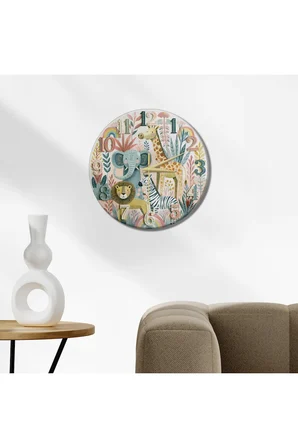 Dekoratif Duvar Saati – 33 cm UV Baskılı MDF Duvar Saati