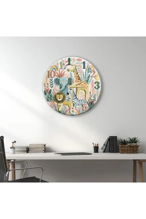 Dekoratif Duvar Saati – 33 cm UV Baskılı MDF Duvar Saati