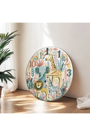 Dekoratif Duvar Saati – 33 cm UV Baskılı MDF Duvar Saati