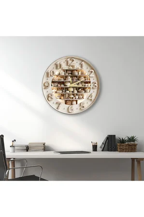 Dekoratif Duvar Saati – 33 cm UV Baskılı MDF Duvar Saati