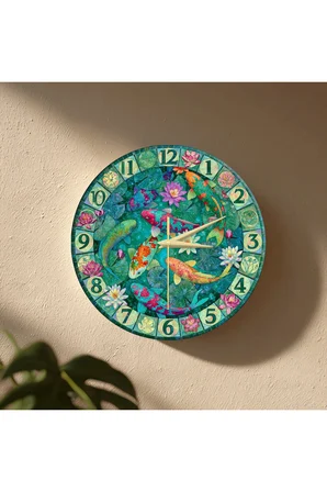 Dekoratif Duvar Saati – 33 cm UV Baskılı MDF Duvar Saati