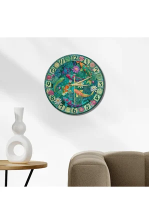 Dekoratif Duvar Saati – 33 cm UV Baskılı MDF Duvar Saati
