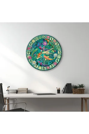 Dekoratif Duvar Saati – 33 cm UV Baskılı MDF Duvar Saati