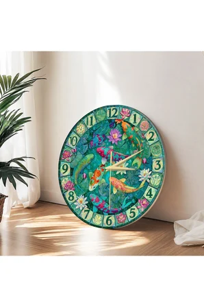 Dekoratif Duvar Saati – 33 cm UV Baskılı MDF Duvar Saati