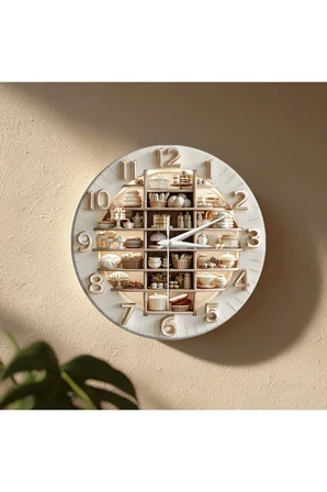 Dekoratif Duvar Saati – 33 cm UV Baskılı MDF Duvar Saati