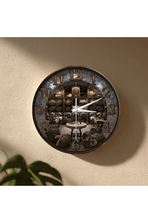 Dekoratif Duvar Saati – 33 cm UV Baskılı MDF Duvar Saati
