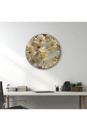 Dekoratif Duvar Saati – 33 cm UV Baskılı MDF Duvar Saati