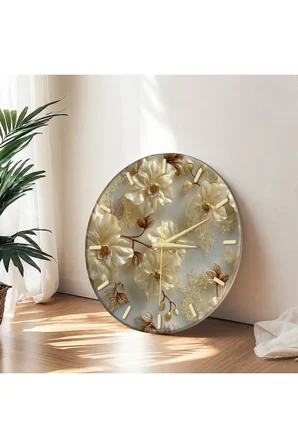 Dekoratif Duvar Saati – 33 cm UV Baskılı MDF Duvar Saati